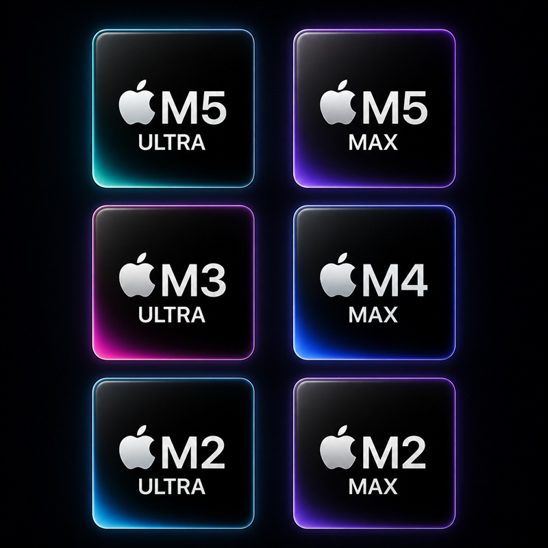 Comparaison des caractéristiques des puces Apple M6 et M5