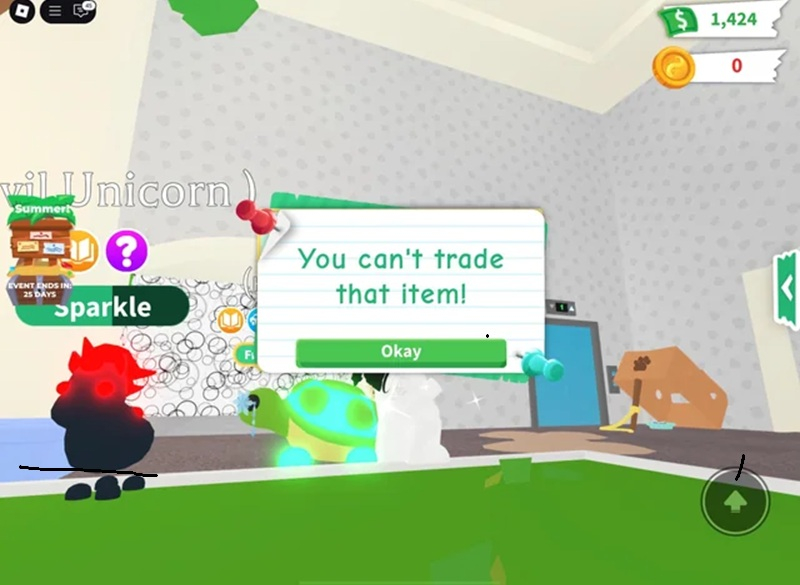 Repérer les arnaques pendant un trade dans Adopt Me