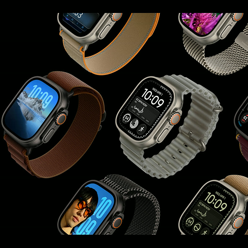 Apple Watch Ultra 4 en titane naturel et noir