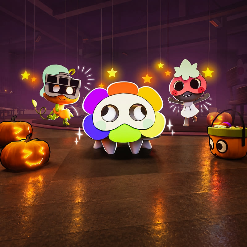 Dandy et les Toons parmi les citrouilles de Gardenview