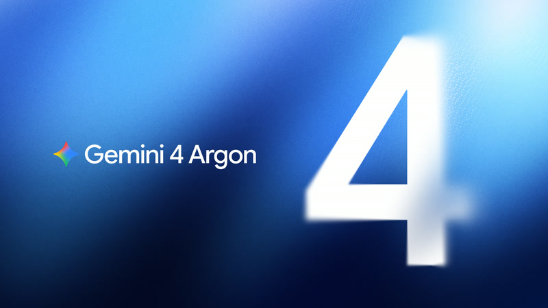 Visuel officiel Google pour le lancement de Gemini 4 Argon