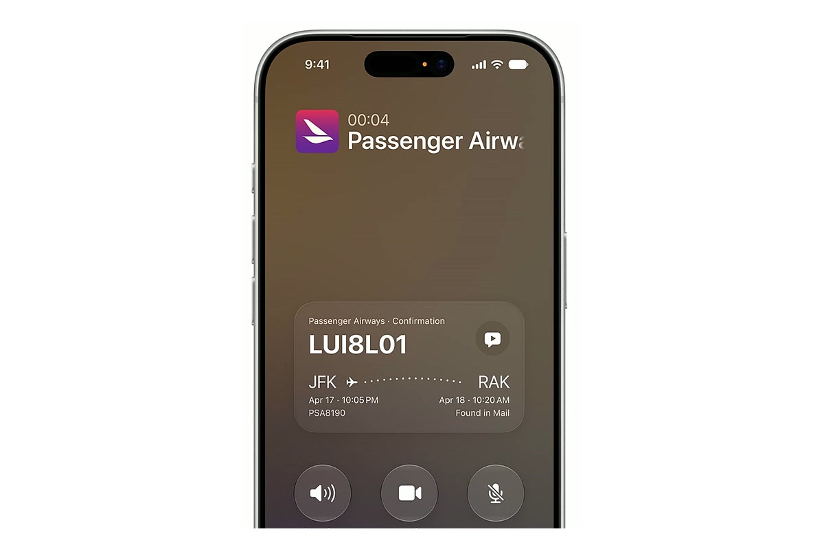 Écran Téléphone présentant un appel et les commandes audio sur iPhone