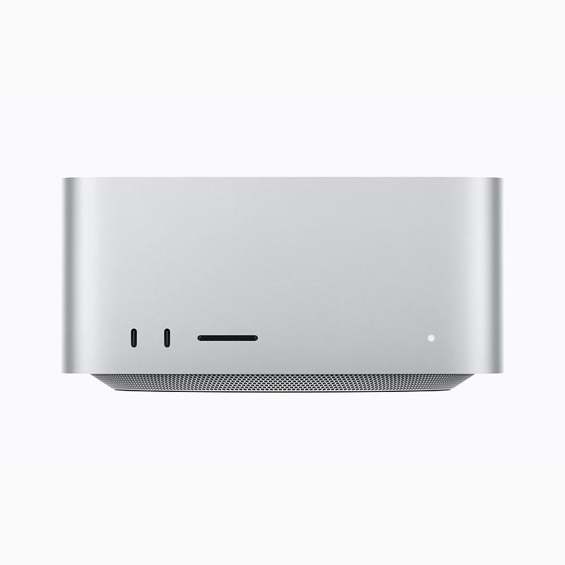 Mac Studio avec puce M5 Ultra et ports en façade