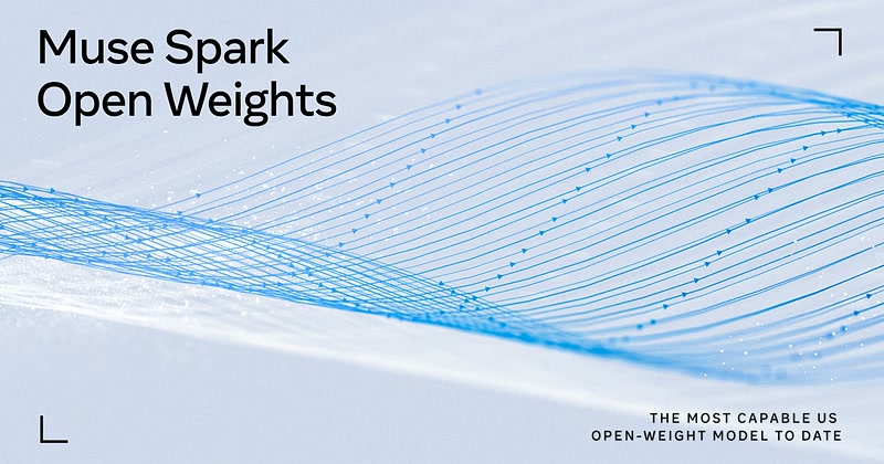 Visuel officiel de Meta Muse Spark Open aux lignes bleues