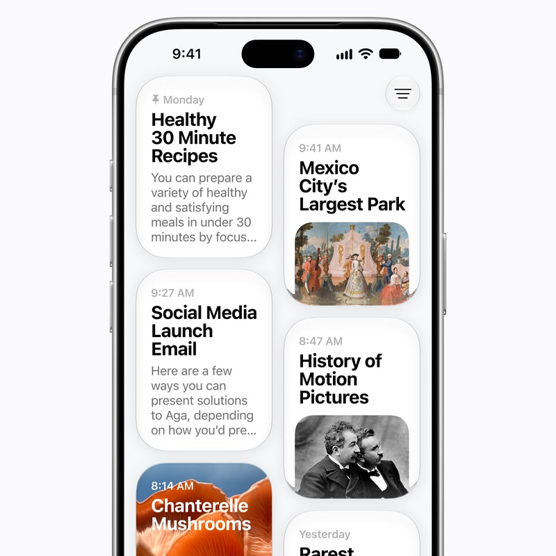 Application Siri et historique des échanges sur iPhone 18 Pro