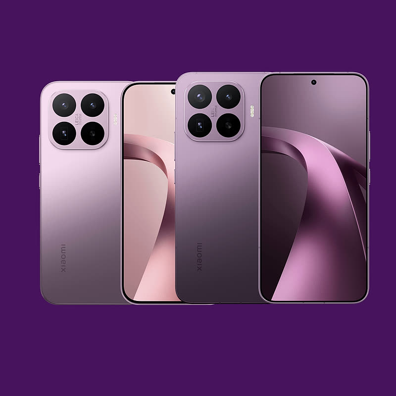 Xiaomi 17T et 17T Pro violets vus des deux côtés